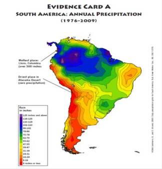 Evidence Card A - South America: Annual Precipitation (1976-2009)